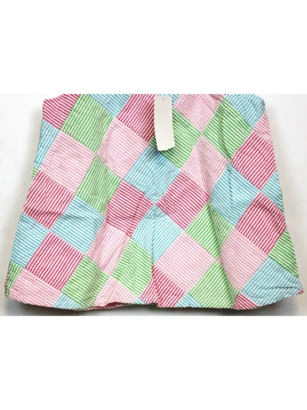 2008 Gymboree Tennis Match Patchwork Tank top Shirt Tee sz 7 Stripe Seersucker